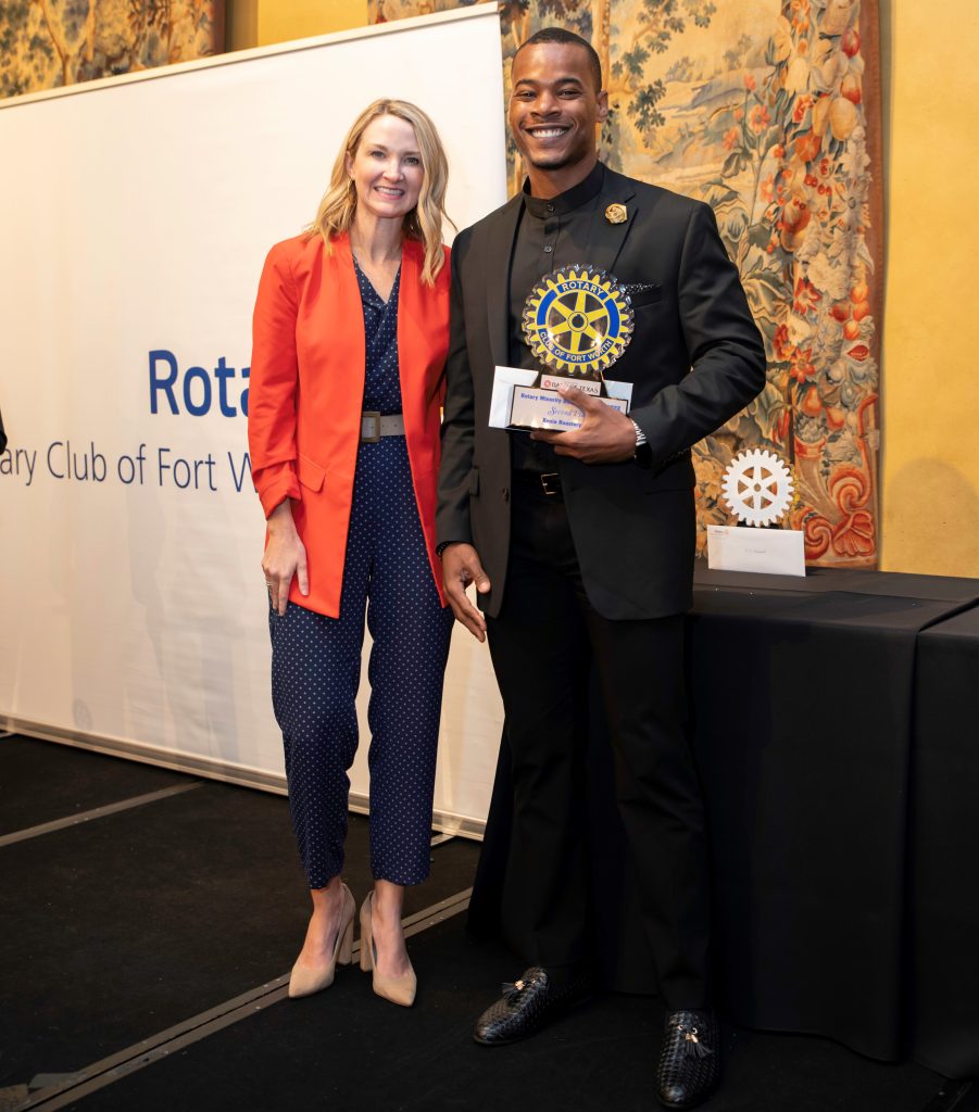 Xenia_Justin_Ft_Worth_Mayor-Rotary Xenia's Justin McLaughlin with the Mayor of Fort Worth